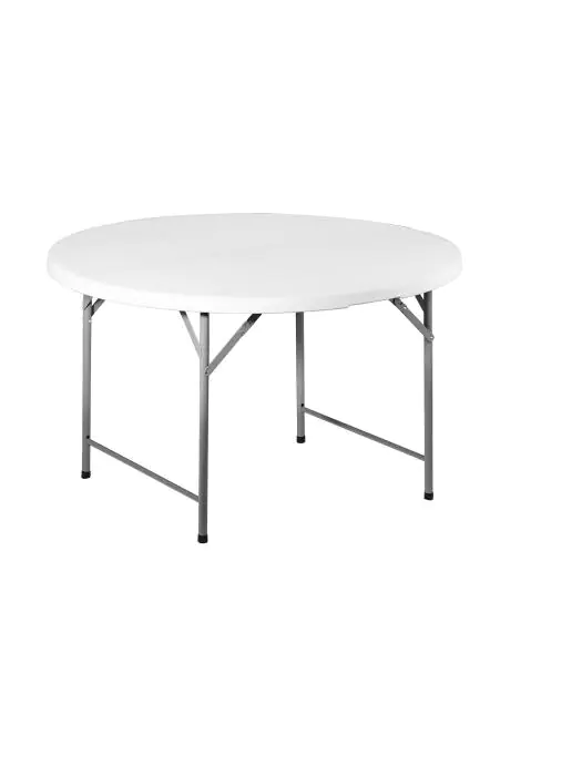 vidaXL Eettafel - Inklapbaar - Rond - MDF - Wit