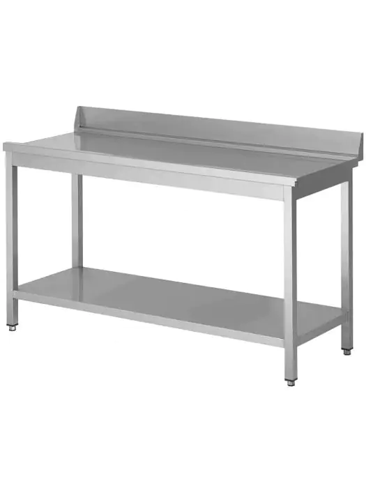 RVS Afvoertafel - Rechts van de vaatwasser - Met Onderschap - Met Opstaande Rand - G-Line RVS-M-00085 €981.00 RVS aan- & afvoertafels