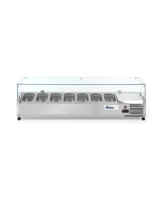 Opzetkoelvitrine GN 1/4 - RVS - H 43 X 33.5 X 150.5 CM - Hendi - 232910 232910 €456.36 Vitrine met glas