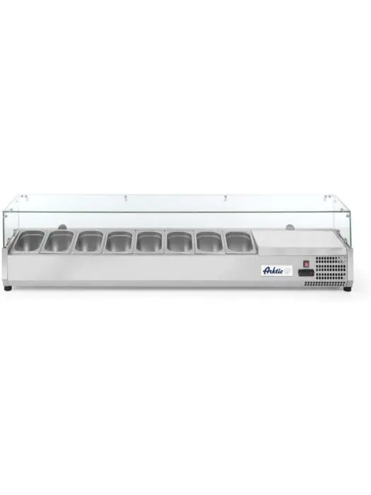 Opzetkoelvitrine GN 1/4 - RVS - H 43 X 33.5 X 180.5 CM - Hendi - 232927 232927 €508.30 Vitrine met glas