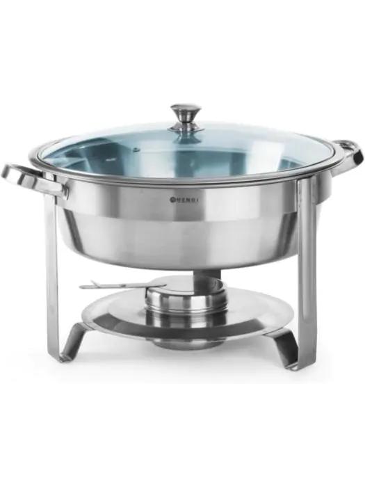 Chafing dish - Rond - 3.5 liter - RVS - Hendi - 470619 H470619 €43.79 Chafing dish rond