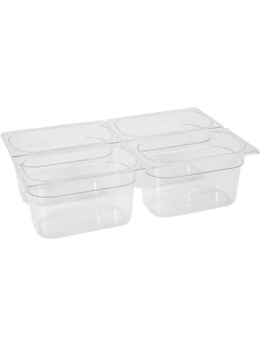 Gastronormbak 1/4 - Polycarbonaat - H 6.5 X 16.2 X 26.5 CM - Hendi - 861639 861639 €5.20 GN bakken plastic