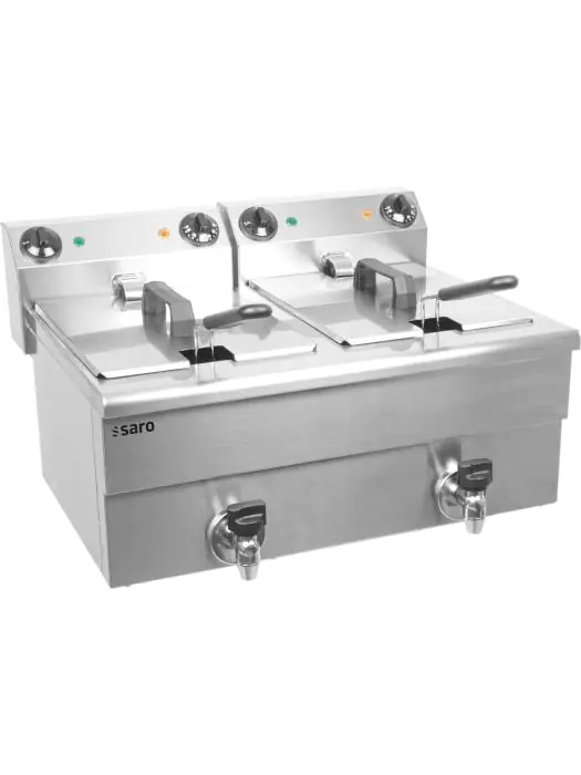 Friteuse - 2x10 Liter - 230V - H 34.5 x B 60 x D 52.5 CM - Saro - 172-2083 172-2083 €459.17 Friteuses 230 volt
