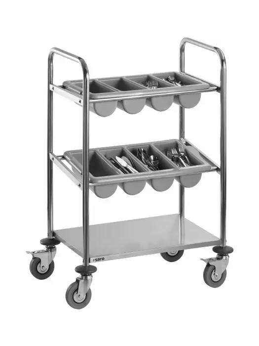 Bestekwagen - RVS - H 98 x B 63 x D 40 CM - Saro - 213-4005 213-4005 €84.00 Bestekkasten