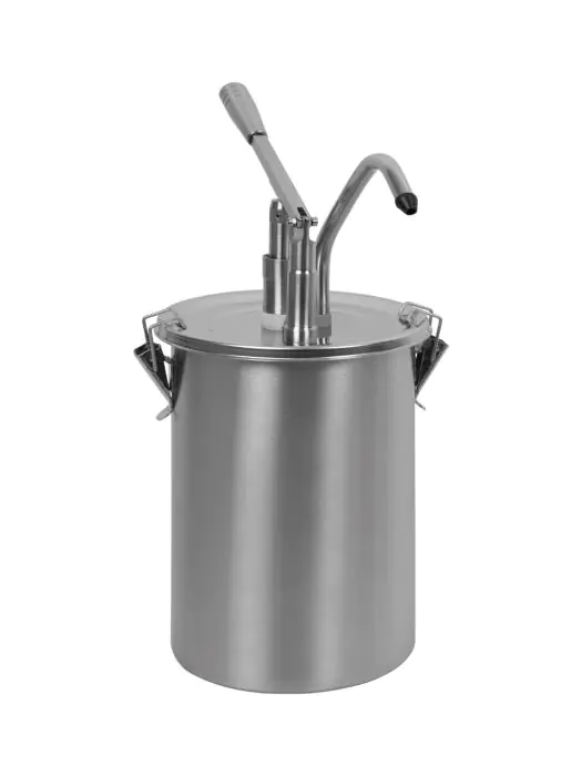Sausdispenser - RVS - 4,5 Liter - H 42 x B 18 x D 18 CM - Saro - 421-1000 421-1000 €227.31 Knijpflacons