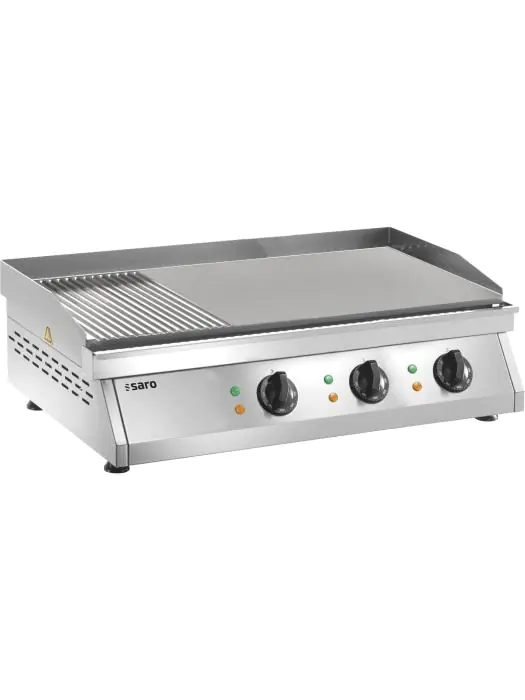 Grillplaat - Elektrisch - Gegroefd + Glad - RVS - 400V - H 24.5 x B 82.5 x D 50 CM - Saro - 172-3135 172-3135 €731.00 Grill elektrisch
