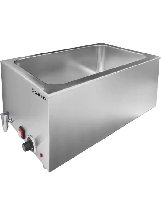 Bain Marie - 1/1 GN - Aftapkraan - RVS - 220-240V - H 24.3 x B 33.8 x D 60 CM - Saro - 175-1700 175-1700 €108.50 Bain marie tafelmodel