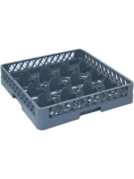 Vaatwasserkorf - 16 Glazen - Grijs - Polypropyleen - H 10 x B 50 x D 50 CM - Saro - 508-1015 508-1015 €26.00 Afwaskorven voor voetglazen