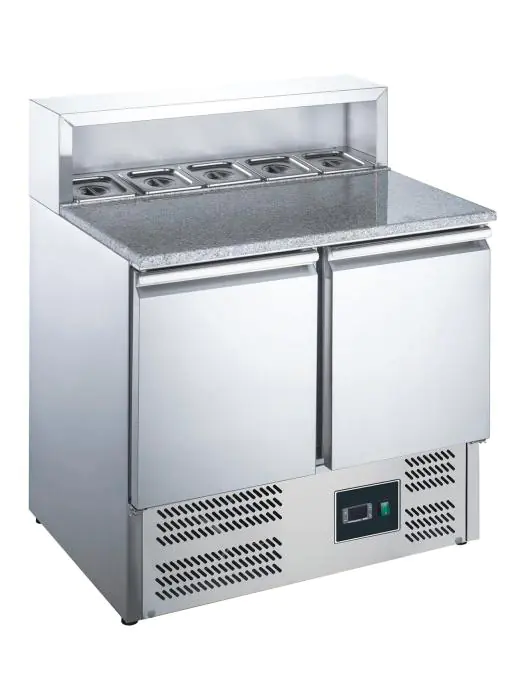 Pizza Voorbereidingstafel - Digitale Temperatuurregeling - RVS - 198 Liter - 230V - H 86.1 x B 90.3 x D 70 CM - Saro - 465-1040 465-1040 €611.80 Pizzawerkbanken