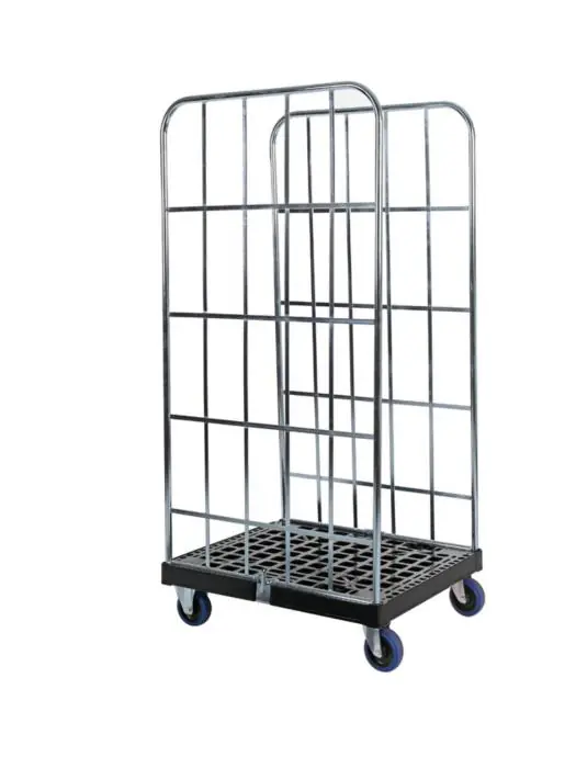 Trolley - Zwart - RVS - H 167.8 x B 68.2 x D 81.5 CM - Saro - 174-3105 174-3105 €198.48 Transportwagens