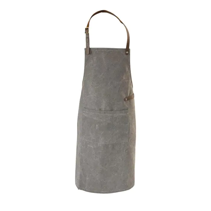 Schort - Leer - Gewassen Canvas - Grijs - Crafted Leather HW-51739 €58.95 Schorten en sloven