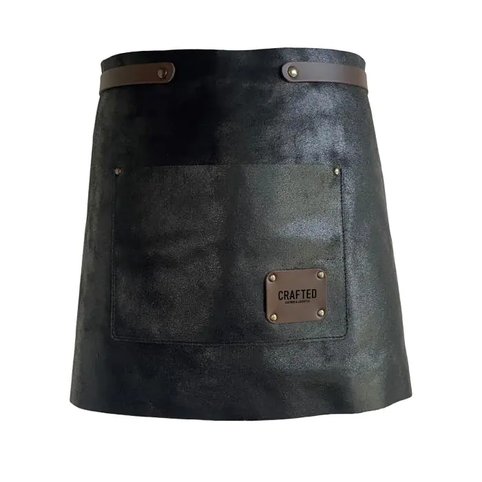 Sloof Met Zak - Leer - Tailleschort - Zwart - Crafted Leather HW-51732 €57.95 Schorten en sloven