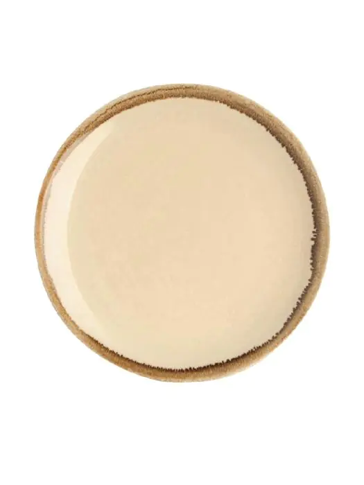 Coupebord - 6 stuks - Zand - Ø 23 x H 2.5 CM - Porselein - Olympia - SA284 SA284 €64.62 Borden