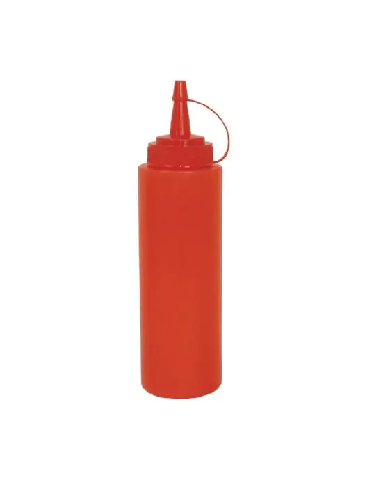 Knijpfles - 0.34 Liter - Rood - Ø 5.8 x H 20 CM - Polyethyleen - Vogue - K093 K093 €1.49 Knijpflacons