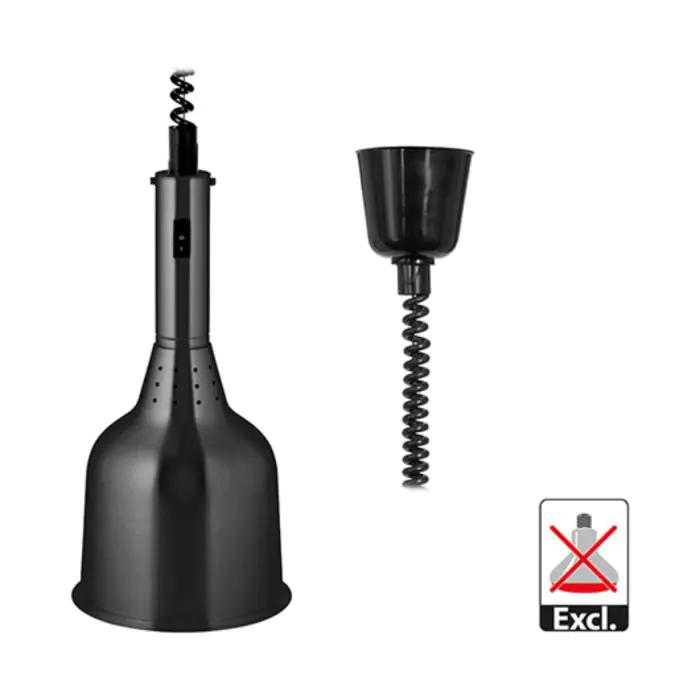 Warmhoudkap - H 40 CM - 1.1 KG - Ø18 CM - 220 - 240 V - Aluminium - Zwart - 093024 093024 €175.56 Warmhoudlamp