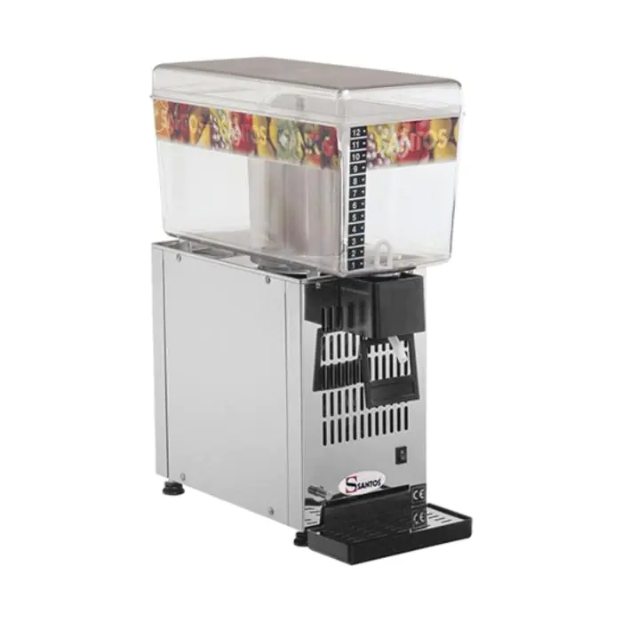 Drankendispenser - H 54.5 x 19 x 43 CM - 16 KG - 220 - 240 V - 160 W - Statische - R134A - Polycarbonaat - Grijs - 12 Liter - +4°C / +12°C - Santos - 408071 408071 €816.00 Gekoelde drank dispensers
