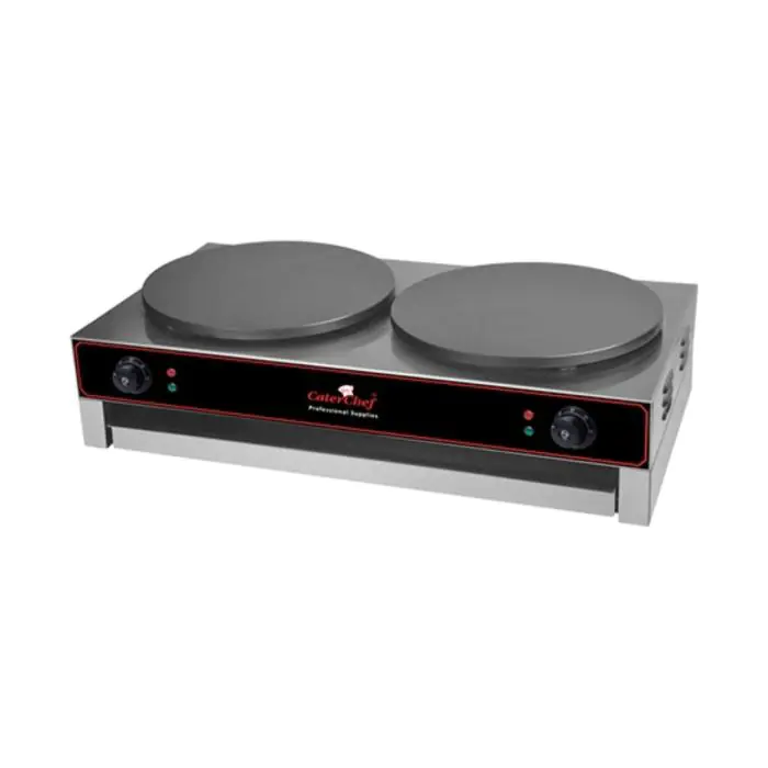 Crêpe Bakapparaat - H 24 x 86.2 x 51 CM - 42 KG - Ø40 CM - 220-240 V - 6000 W - Gietijzer - +0°C / +300°C - Caterchef - 688084 688084 €341.35 Pannenkoeken bakplaat