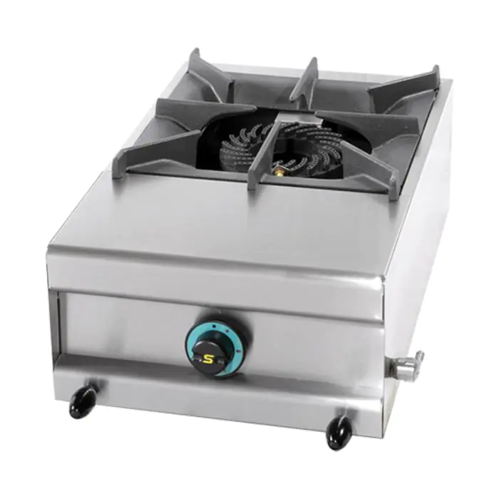 Kooktoestel - H 25 x 39 x 60 CM - 13 KG - Aardgas - 7.5 CM - RVS - Gas - Mach - 321201 E321201 €378.00 Wokbranders