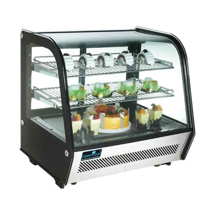 Koelvitrine - H 68.6 x 70.2 x 56.8 CM - 61 KG - 220 - 240 V - 160 W - Geventileerd - R600A - RVS - Zwart - 120 Liter - +0°C / +12°C - CaterCool - 712068 E712068 €568.91 Koelvitrine