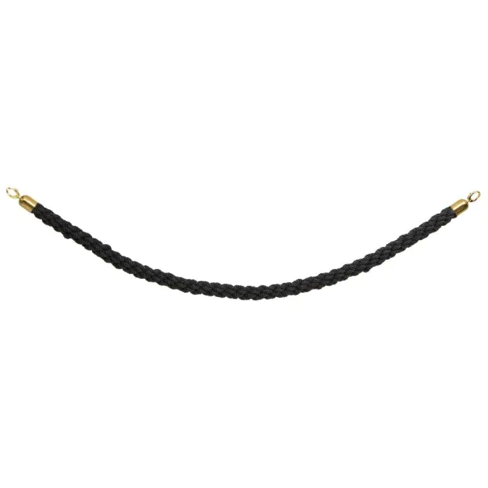 Afzetkoord - Gevlocht - Gouden Haken - Zwart - H 150 CM - Securit RS-CLRP-GOBL €42.45 Sierkoord en afzetpalen