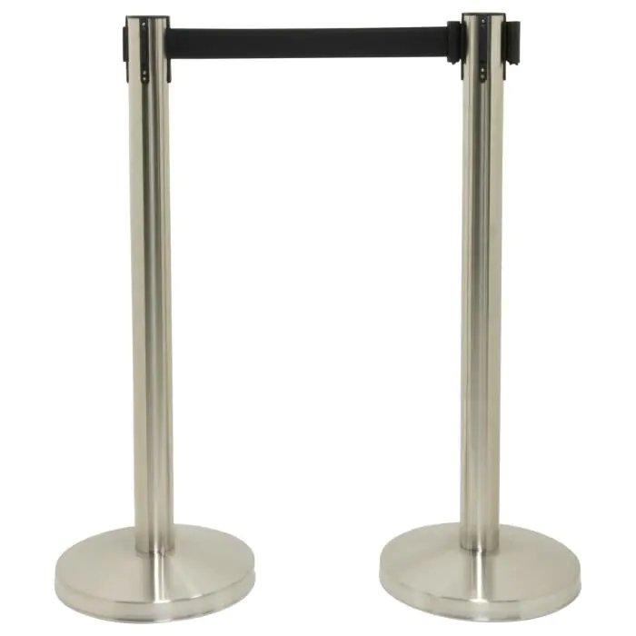 Afzetpaal - 2 Stuks - Met Voet - Trekband - Zilver - RVS - Securit RS-RT-LW-CH €119.95 Sierkoord en afzetpalen