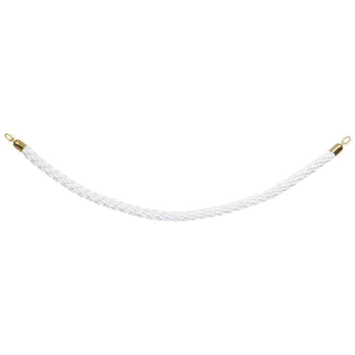 Afzetkoord - Gevlocht - Gouden Haken - Wit - H 150 CM - Securit RS-CLRP-GOWT €34.95 Sierkoord en afzetpalen