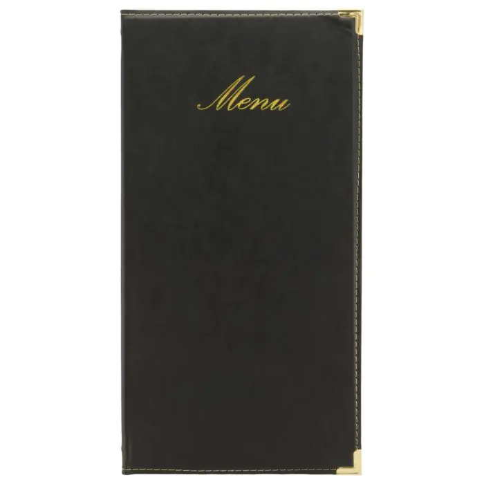 Menukaart Classic - A45 - Zwart - Kunstleder - Securit MC-CR45-BL €11.65 Menukaarten