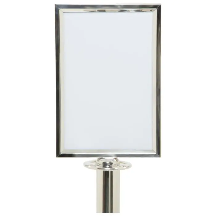 Bord - Afzetpaal - Zilver - RVS - Securit RS-SIGN-A4-PC €69.95 Sierkoord en afzetpalen