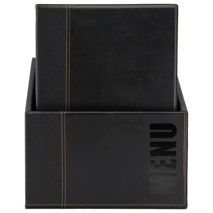 Menubox Trendy - 20 Stuks - A4 - Zwart - Polyurethaan/Kunstleder - Securit MC-BOX-TRA4-BL €304.00 Menukaarten