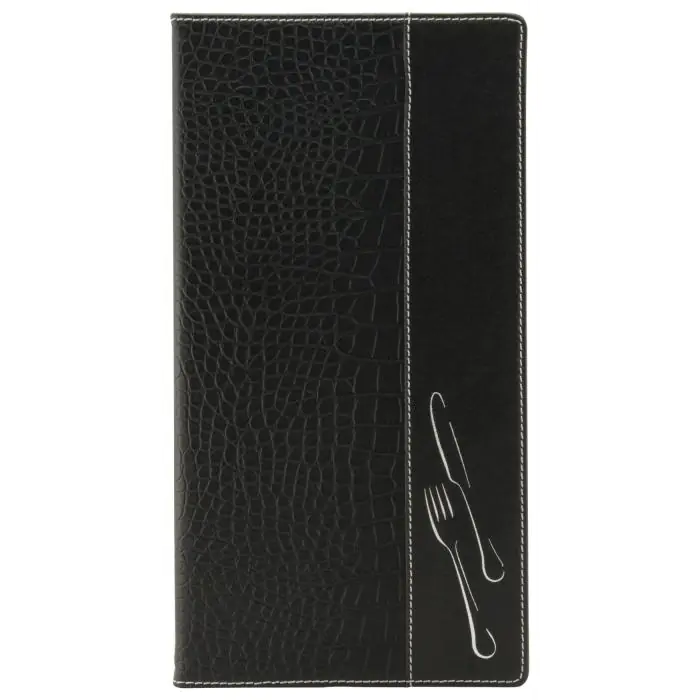 Menukaart - A45 - Croco Design - Zwart - Polyurethaan - Securit MC-DR45-CROC €17.45 Menukaarten