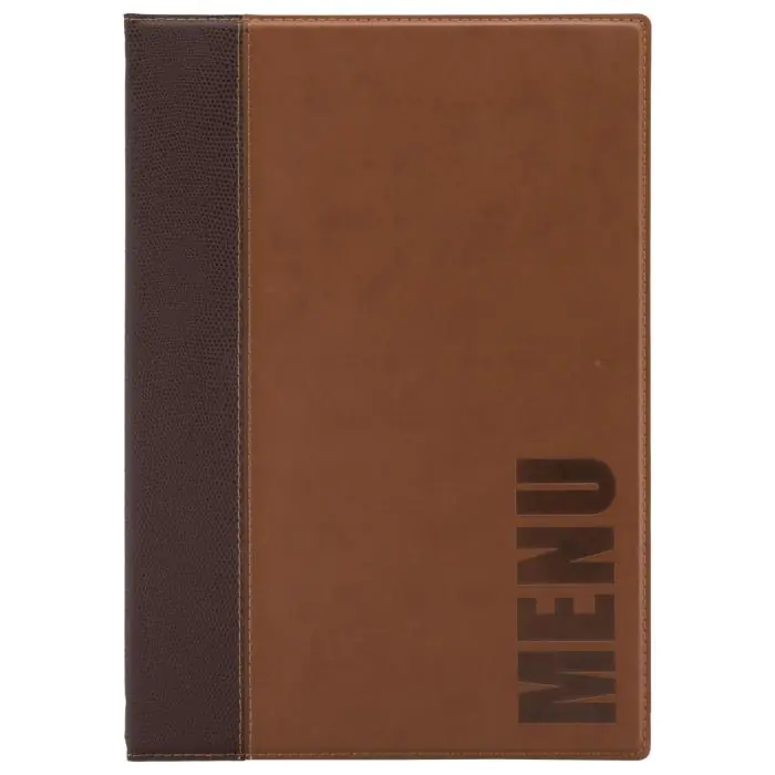 Menukaart Trendy - A4 - Lichtbruin - Polyurethaan - Securit MC-TRA4-LB €18.25 Menukaarten