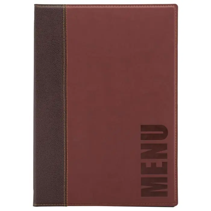 Menukaart Trendy - A4 - Wijnrood - Polyurethaan - Securit MC-TRA4-WR €18.25 Menukaarten