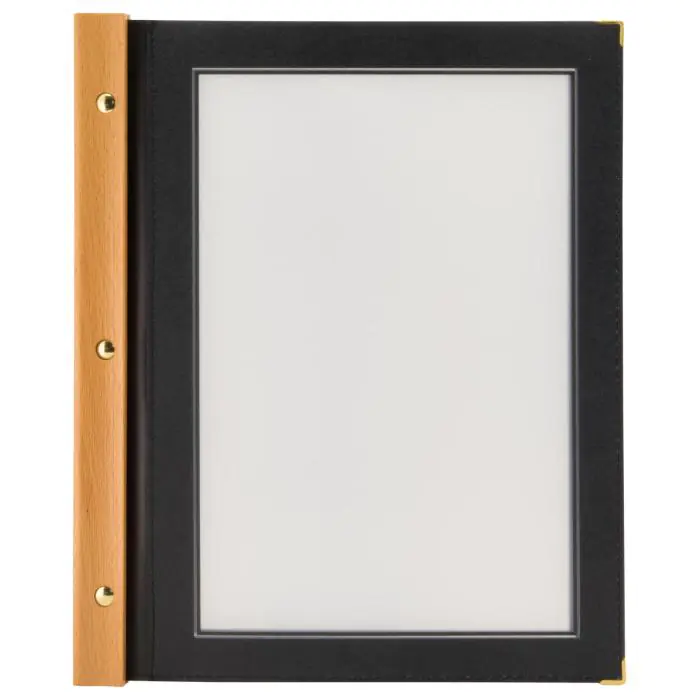 Menukaart - A4 - Zwart - Hout/Polypropyleen - Securit MC-WRA4-BL €15.95 Menukaarten