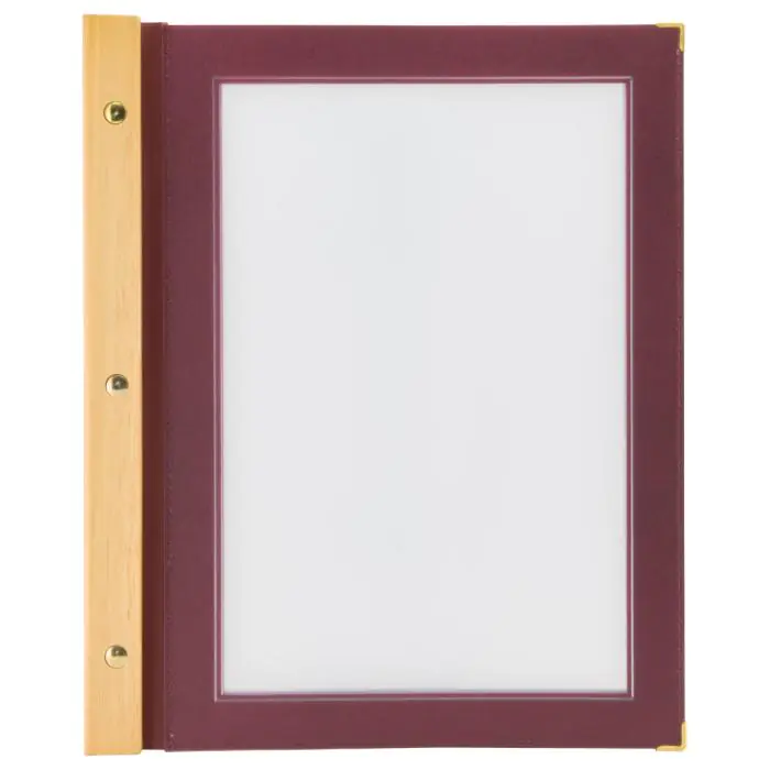 Menukaart - A4 - Wijnrood - Hout/Polypropyleen - Securit MC-WRA4-WR €15.95 Menukaarten