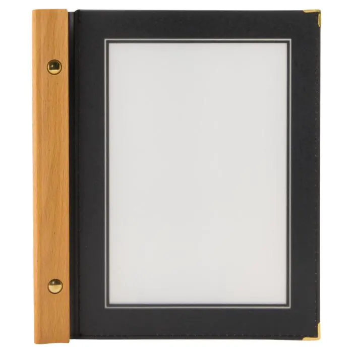 Menukaart - A5 - Zwart - Hout/Polypropyleen - Securit MC-WRA5-BL €10.95 Menukaarten