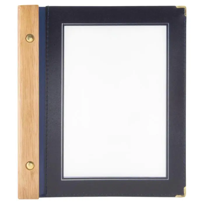 Menukaart - A5 - Donkerblauw - Hout/Polypropyleen - Securit MC-WRA5-BU €10.95 Menukaarten