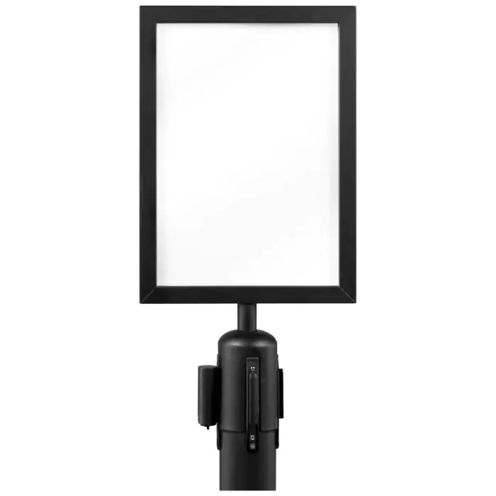 Opzetbord - Afzetpaal - Zwart - RVS - Securit RS-SIGN-A4-BL €55.45 Sierkoord en afzetpalen