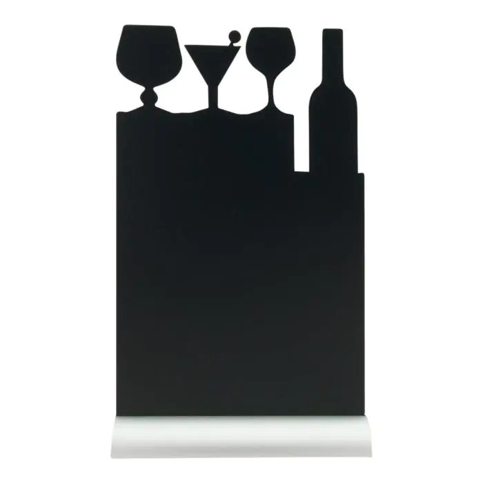 Tafelkrijtbord Silhouette - Cocktail - Aluminium Voet - Zwart - Securit FBTA-COCKTAIL €16.95 Krijtborden