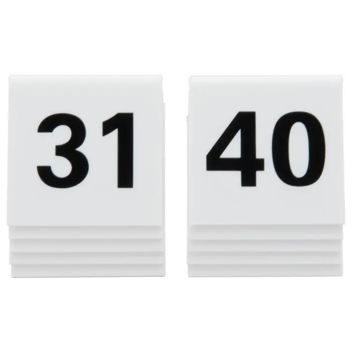 Tafelnummer - 31-40 - Wit - Securit TN-31-40-WT €13.95 Tafelbordjes