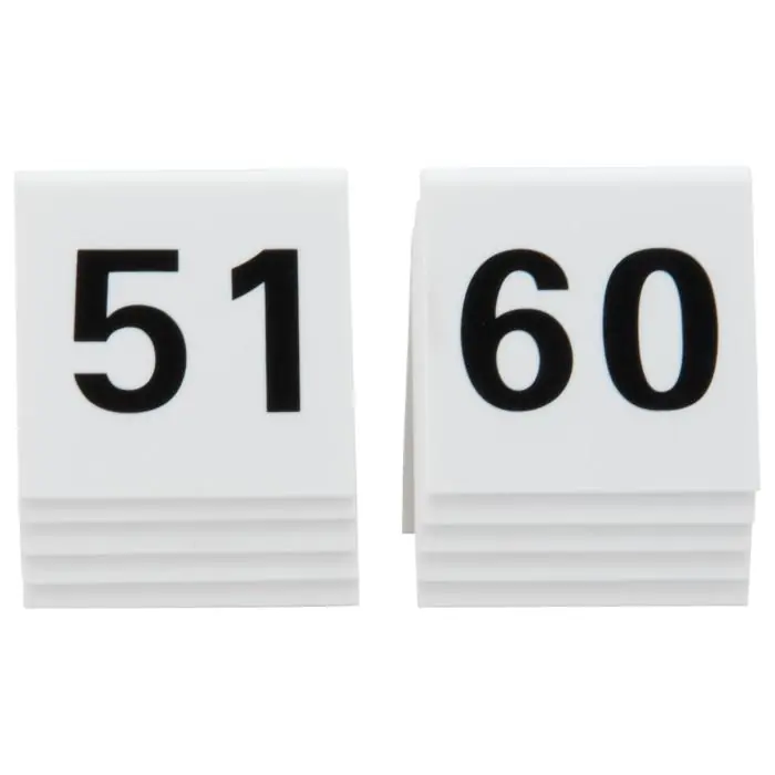Tafelnummer - 51-60 - Wit - Securit TN-51-60-WT €13.95 Tafelbordjes