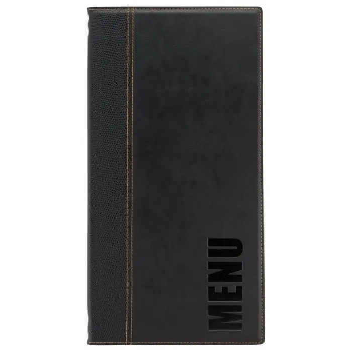 Menukaart Trendy - A45 - Zwart - Polyurethaan/Kunstleder - Securit MC-TR45-BL €16.95 Menukaarten