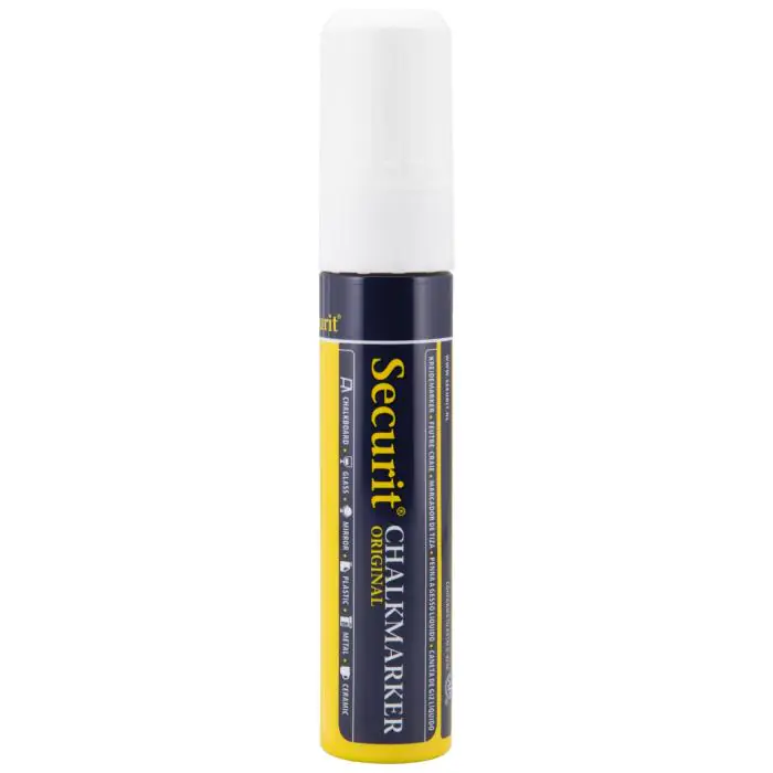 Krijtstift - Blokpunt - Watervast - Wit - 7-15 MM - Securit SMA720-WT €6.99 Krijtborden