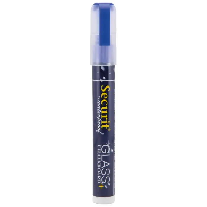 Krijtstift - Gebeitelde Punt - Watervast - Blauw - 7-15 MM - Securit SMA610-BU €3.45 Krijtborden