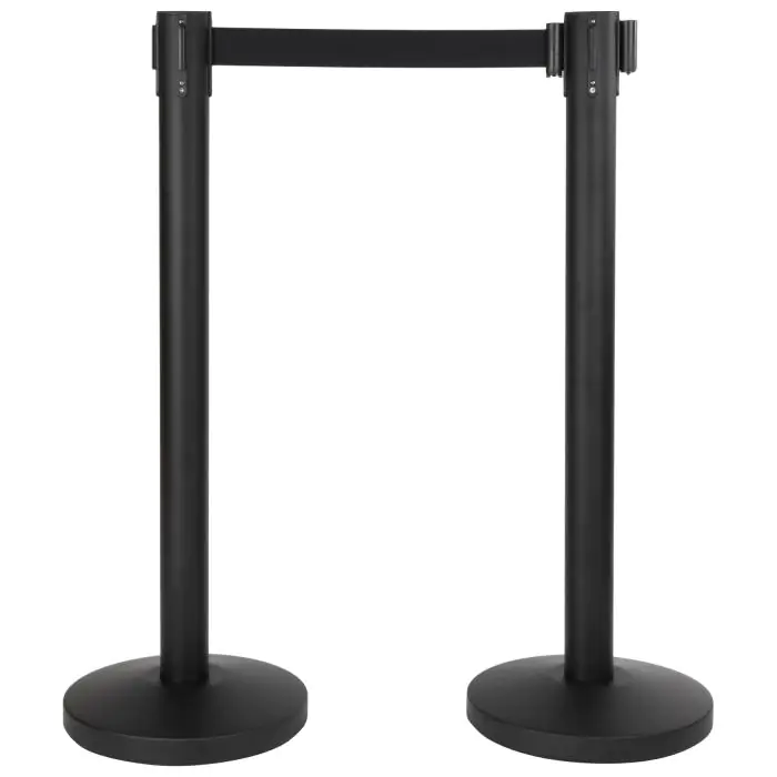 Afzetpaal - 2 Stuks - Met Voet - Trekband - Zwart - Securit RS-RT-LW-BL €117.95 Sierkoord en afzetpalen