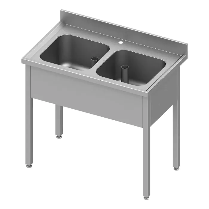 RVS Horeca Spoeltafel - 2 Bakken - Zonder Onderschap - G-Line RVS-M-00267 €744.00 RVS spoeltafels