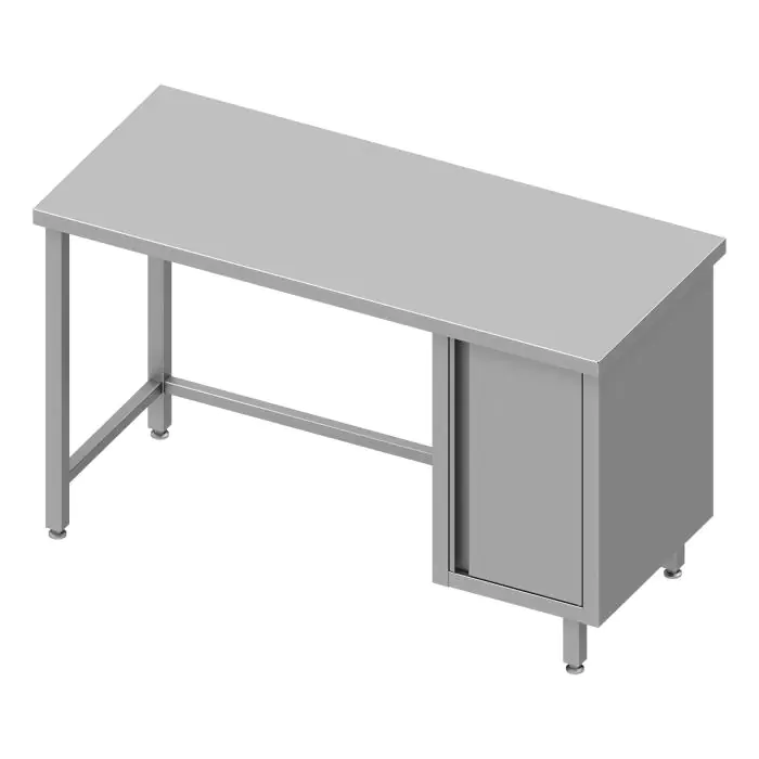 RVS Werktafel - Zonder Onderschap - Kast Rechts - G-Line RVS-M-00333 €744.00 RVS werktafel