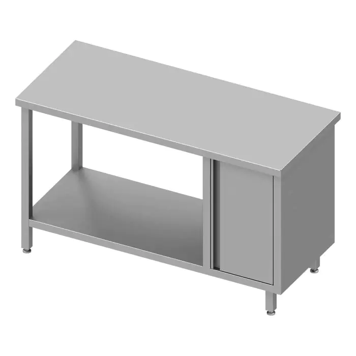 RVS Werktafel - Met Onderschap - Kast Rechts - G-Line RVS-M-00318 €821.00 RVS werktafel