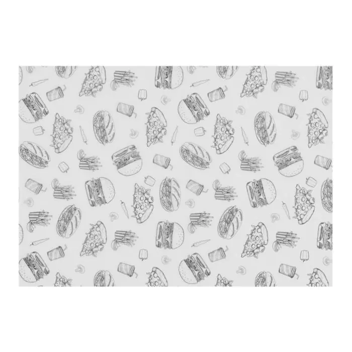 Vetbestending Papier - 500 Stuks - Illustratie Fast-Food - L 25 x B 35 CM - Hendi H678275 €22.06 Presentatie