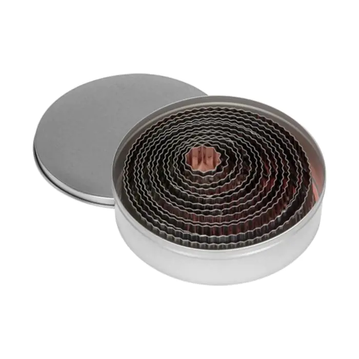 Stekerdoos - 14-Delig - Rond - Gekarteld - RVS - Emga E015101 €13.25 Vormen