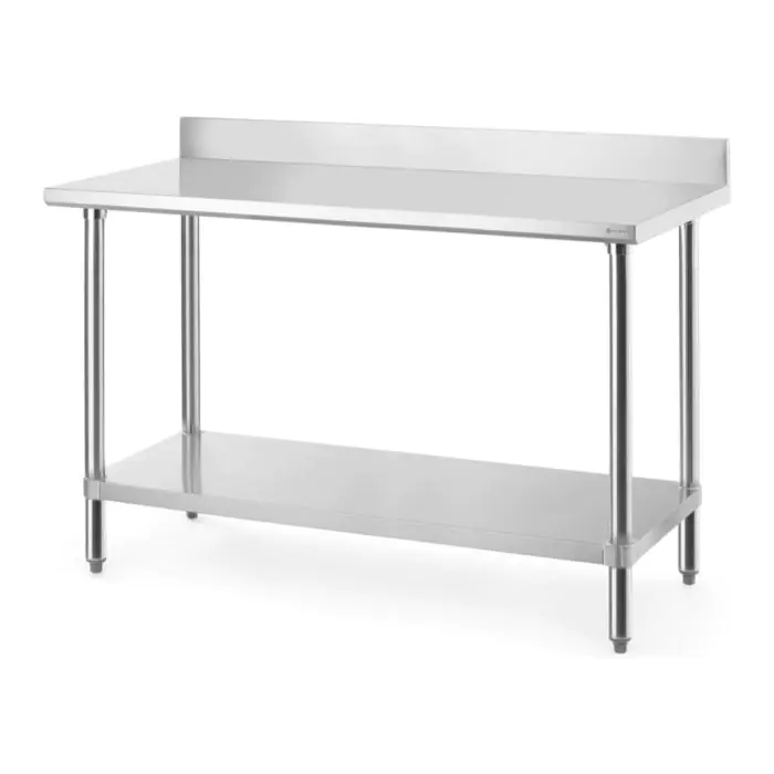 Werktafel - Met Spatrand - H 95 x B 140 x D 60 CM - RVS - Budget Line - Hendi H817582 €281.00 RVS werktafel